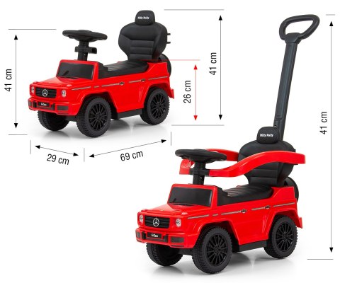 Pojazd z rączką MERCEDES G350d Red Pojazd z rączką MERCEDES G350d Red