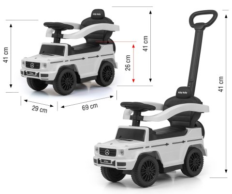 Pojazd z rączką MERCEDES G350d White Pojazd z rączką MERCEDES G350d White