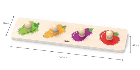 Viga 44532 Pierwsze puzzle z uchwytami - warzywa Viga 44532 Pierwsze puzzle z uchwytami - warzywa