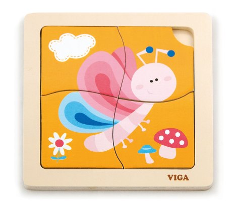 Viga 50136 Puzzle na podkładce - motylek Viga 50136 Puzzle na podkładce - motylek