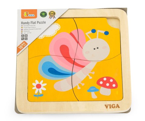 Viga 50136 Puzzle na podkładce - motylek Viga 50136 Puzzle na podkładce - motylek