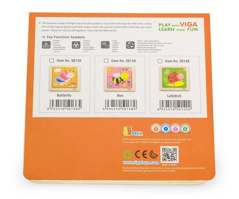 Viga 50136 Puzzle na podkładce - motylek Viga 50136 Puzzle na podkładce - motylek