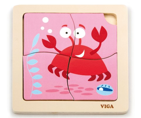 Viga 50146 Puzzle na podkładce - krab Viga 50146 Puzzle na podkładce - krab