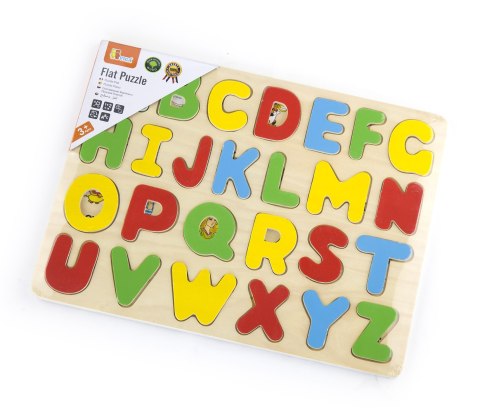 Viga 58543 Puzzle układanka na podkładce - alfabet Viga 58543 Puzzle układanka na podkładce - alfabet