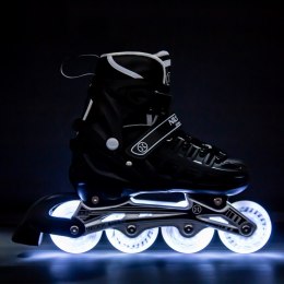 NH10905 4w1 CZARNE LED ROZM. S(31-34) ŁYŻWOROLKI Z WYM. PŁOZĄ HOKEJOWĄ NILS EXTREME NILS EXTREME