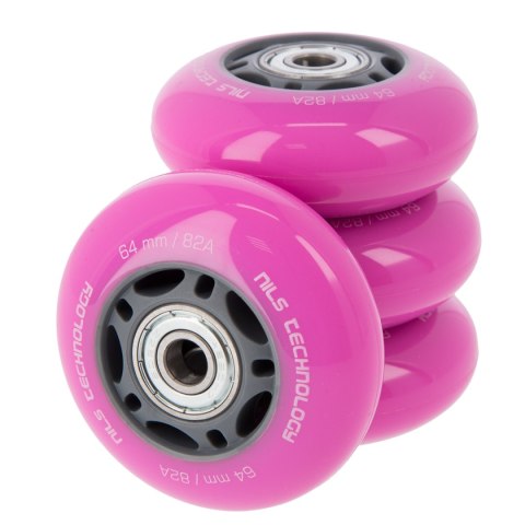 PU 64x24 82A (4szt.) RÓŻOWE + ABEC-7 (8szt.) ZESTAW NILS EXTREME NILS EXTREME