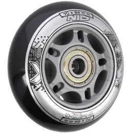 PU 70x24 82A CZARNE (4 szt.) + ABEC-9 (8 szt.) ZESTAW NILS EXTREME NILS EXTREME