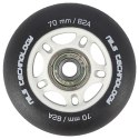 PU 70x24 82A CZARNE MATOWE (4 szt.) + ABEC-9 (8 szt.) ZESTAW NILS EXTREME NILS EXTREME