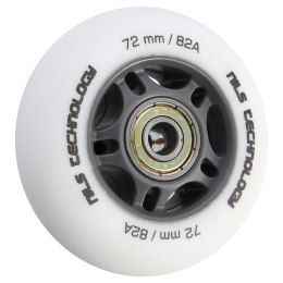 PU 72x24 82A BIAŁE MATOWE (4 szt.) + ABEC-9 (8 szt.) ZESTAW NILS EXTREME NILS EXTREME