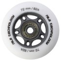 PU 72x24 82A BIAŁE MATOWE (4 szt.) + ABEC-9 (8 szt.) ZESTAW NILS EXTREME NILS EXTREME