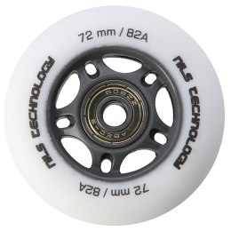PU 72x24 82A BIAŁE MATOWE (4 szt.) + ABEC-9 (8 szt.) ZESTAW NILS EXTREME NILS EXTREME