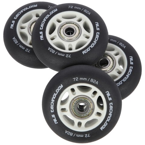 PU 72x24 82A CZARNE MATOWE (4 szt.) + ABEC-9 (8 szt.) ZESTAW NILS EXTREME NILS EXTREME PU 72x24 82A CZARNE MATOWE (4 szt.) + ABEC-9 (8 szt.) ZESTAW NILS EXTREME NILS EXTREME