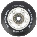 PU 72x24 82A CZARNE MATOWE (4 szt.) + ABEC-9 (8 szt.) ZESTAW NILS EXTREME NILS EXTREME