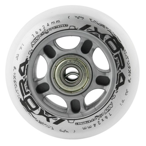 PU 76x24 82A BIAŁE (4 szt.) + ABEC-7 (8 szt.) ZESTAW NILS EXTREME NILS EXTREME PU 76x24 82A BIAŁE (4 szt.) + ABEC-7 (8 szt.) ZESTAW NILS EXTREME NILS EXTREME