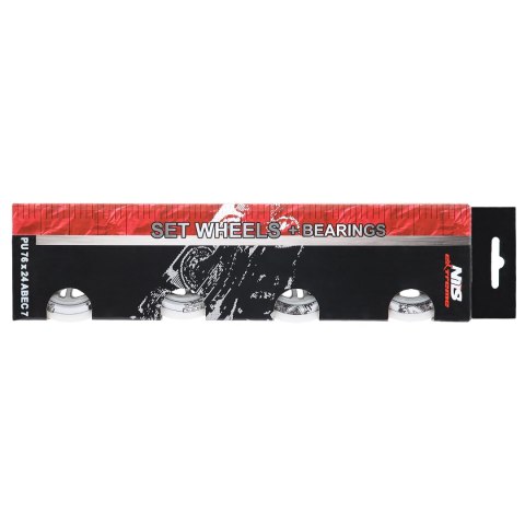 PU 76x24 82A BIAŁE N (4 szt.) + ABEC-7 (8 szt.) ZESTAW NILS EXTREME NILS EXTREME PU 76x24 82A BIAŁE N (4 szt.) + ABEC-7 (8 szt.) ZESTAW NILS EXTREME NILS EXTREME