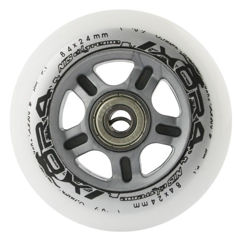 PU 84x24 82A BIAŁE (4 szt.) + ABEC-7 CHROME (8 szt.) ZESTAW NILS EXTREME NILS EXTREME PU 84x24 82A BIAŁE (4 szt.) + ABEC-7 CHROME (8 szt.) ZESTAW NILS EXTREME NILS EXTREME