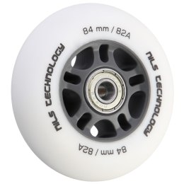 PU 84x24 82A BIAŁE MATOWE (4 szt.) + ABEC-9 CHROME (8 szt.) ZESTAW NILS EXTREME NILS EXTREME
