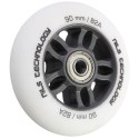 PU 90x24 82A BIAŁE MATOWE (4 szt.) + ABEC-9 CHROME (8 szt.) ZESTAW NILS EXTREME NILS EXTREME
