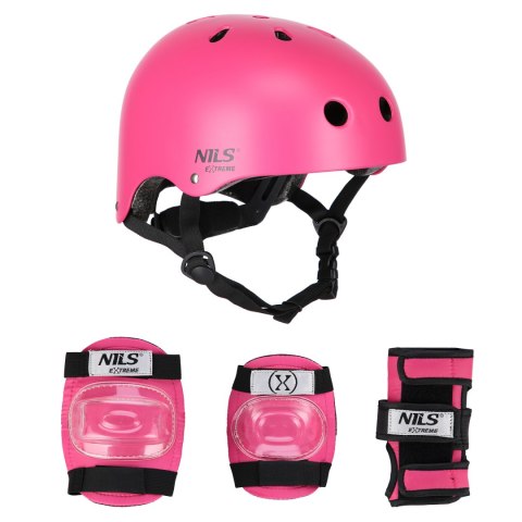 MR290+H230 KASK Z OCHRANIACZAMI ZESTAW RÓŻOWY ROZM. M NILS EXTREME NILS EXTREME MR290+H230 KASK Z OCHRANIACZAMI ZESTAW RÓŻOWY ROZM. M NILS EXTREME NILS EXTREME