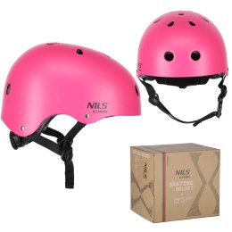 MR290+H230 KASK Z OCHRANIACZAMI ZESTAW RÓŻOWY ROZM. M NILS EXTREME NILS EXTREME