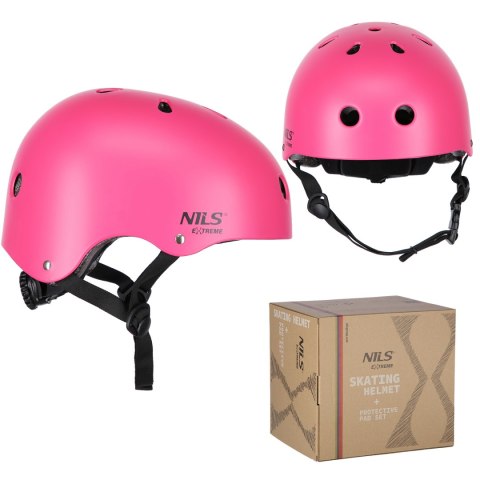 MR290+H230 KASK Z OCHRANIACZAMI ZESTAW RÓŻOWY ROZM. M NILS EXTREME NILS EXTREME MR290+H230 KASK Z OCHRANIACZAMI ZESTAW RÓŻOWY ROZM. M NILS EXTREME NILS EXTREME