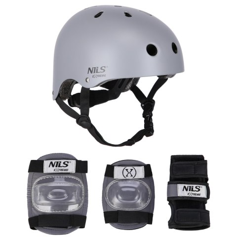 MR290+H230 KASK Z OCHRANIACZAMI ZESTAW SZARY ROZM. M NILS EXTREME NILS EXTREME MR290+H230 KASK Z OCHRANIACZAMI ZESTAW SZARY ROZM. M NILS EXTREME NILS EXTREME