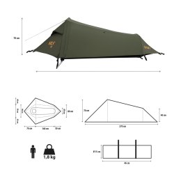NC2501 NAMIOT ULTRA LIGHT SKYAIR 1 ZIELONY NILS CAMP NILS CAMP