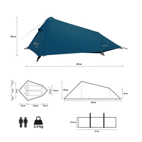 NC2502 NAMIOT ULTRA LIGHT SKYAIR 2 NIEBIESKI NILS CAMP NILS CAMP NC2502 NAMIOT ULTRA LIGHT SKYAIR 2 NIEBIESKI NILS CAMP NILS CAMP