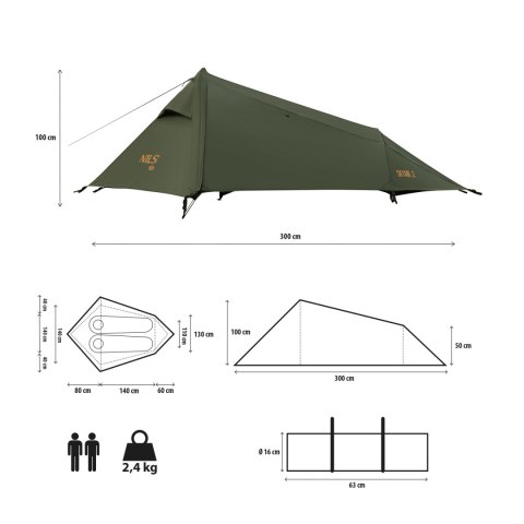 NC2502 NAMIOT ULTRA LIGHT SKYAIR 2 ZIELONY NILS CAMP NILS CAMP NC2502 NAMIOT ULTRA LIGHT SKYAIR 2 ZIELONY NILS CAMP NILS CAMP