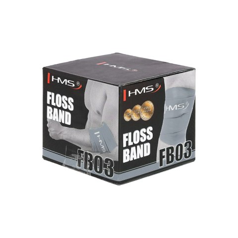 FB03 GRAY 1.5 x 50 x 2080 MM FLOSS BAND GUMA DO ĆWICZEŃ HMS HMS FB03 GRAY 1.5 x 50 x 2080 MM FLOSS BAND GUMA DO ĆWICZEŃ HMS HMS