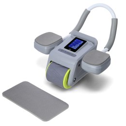 KA08 GRAY ABS AUTOMATYCZNE KOŁO DO ĆWICZEŃ MIĘŚNI BRZUCHA Z WYŚWIETLACZEM LCD I ŁADOWANIEM HMS HMS
