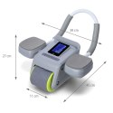 KA08 GRAY ABS AUTOMATYCZNE KOŁO DO ĆWICZEŃ MIĘŚNI BRZUCHA Z WYŚWIETLACZEM LCD I ŁADOWANIEM HMS HMS