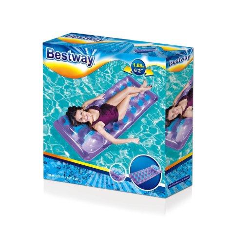 Bestway 43015 DMUCHANY MATERAC PLAŻOWY 188cm x 71cm FIOLET Bestway 43015 DMUCHANY MATERAC PLAŻOWY 188cm x 71cm FIOLET