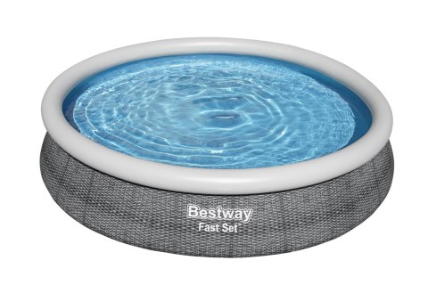 Bestway 57445 Basen rozporowy Fast Set z pompą filtracyjną Szary 3.66m x 76cm Bestway 57445 Basen rozporowy Fast Set z pompą filtracyjną Szary 3.66m x 76cm