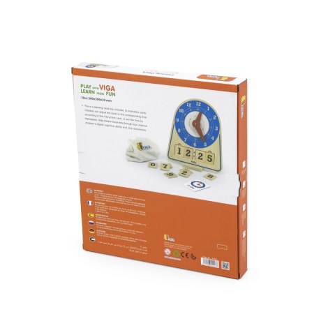 Viga 44547 Drewniany zegar - nauka godzin Viga 44547 Drewniany zegar - nauka godzin