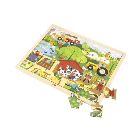 Viga 44588 Puzzle na podkładce 48 elementów - poznajemy farmę Viga 44588 Puzzle na podkładce 48 elementów - poznajemy farmę
