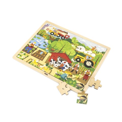 Viga 44588 Puzzle na podkładce 48 elementów - poznajemy farmę Viga 44588 Puzzle na podkładce 48 elementów - poznajemy farmę