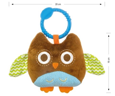 Zawieszka pluszowa Sówka - Happy owl - 2552 BROWN Zawieszka pluszowa Sówka - Happy owl - 2552 BROWN