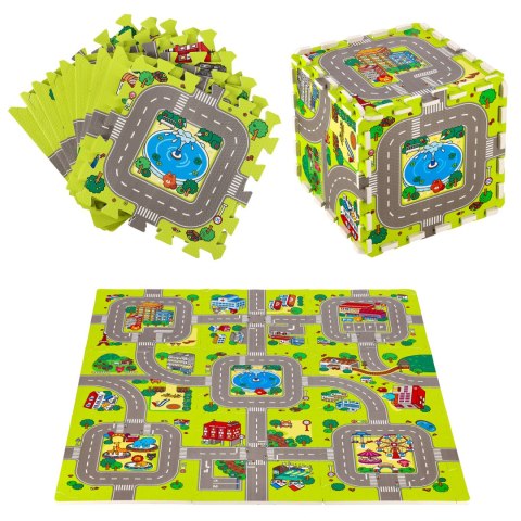 MD02 MATA DZIECIĘCA PUZZLE CARS 9 ELEMENTÓW 90x90CM NILS FUN NILS FUN MD02 MATA DZIECIĘCA PUZZLE CARS 9 ELEMENTÓW 90x90CM NILS FUN NILS FUN