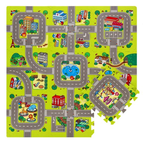 MD02 MATA DZIECIĘCA PUZZLE CARS 9 ELEMENTÓW 90x90CM NILS FUN NILS FUN MD02 MATA DZIECIĘCA PUZZLE CARS 9 ELEMENTÓW 90x90CM NILS FUN NILS FUN