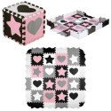 MD03 MATA DZIECIĘCA PUZZLE KOJEC PINK HEARTS 36 ELEMENTÓW 140x140CM NILS FUN NILS FUN
