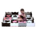MD03 MATA DZIECIĘCA PUZZLE KOJEC PINK HEARTS 36 ELEMENTÓW 140x140CM NILS FUN NILS FUN