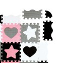 MD03 MATA DZIECIĘCA PUZZLE KOJEC PINK HEARTS 36 ELEMENTÓW 140x140CM NILS FUN NILS FUN