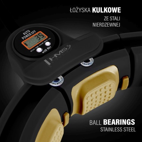 HHM13 NEW HULA HOP BLACK/GOLD Z MAGNESAMI I OBCIĄŻNIKIEM + LICZNIK HMS HMS HHM13 NEW HULA HOP BLACK/GOLD Z MAGNESAMI I OBCIĄŻNIKIEM + LICZNIK HMS HMS