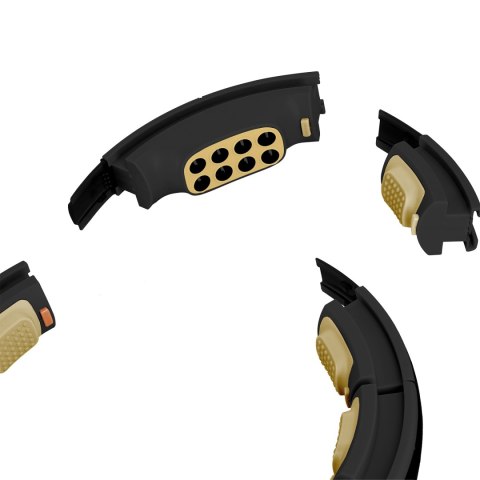 HHM13 NEW HULA HOP BLACK/GOLD Z MAGNESAMI I OBCIĄŻNIKIEM + LICZNIK HMS HMS HHM13 NEW HULA HOP BLACK/GOLD Z MAGNESAMI I OBCIĄŻNIKIEM + LICZNIK HMS HMS