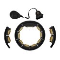HHM13 NEW HULA HOP BLACK/GOLD Z MAGNESAMI I OBCIĄŻNIKIEM + LICZNIK HMS HMS