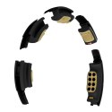 HHM13 NEW HULA HOP BLACK/GOLD Z MAGNESAMI I OBCIĄŻNIKIEM + LICZNIK HMS HMS