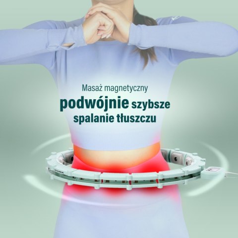 HHM14 HULA HOP GREEN Z MAGNESAMI I OBCIĄŻNIKIEM + LICZNIK HMS HMS HHM14 HULA HOP GREEN Z MAGNESAMI I OBCIĄŻNIKIEM + LICZNIK HMS HMS