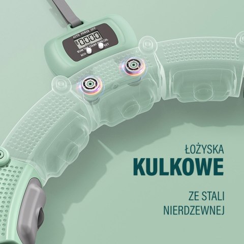 HHM14 HULA HOP GREEN Z MAGNESAMI I OBCIĄŻNIKIEM + LICZNIK HMS HMS HHM14 HULA HOP GREEN Z MAGNESAMI I OBCIĄŻNIKIEM + LICZNIK HMS HMS