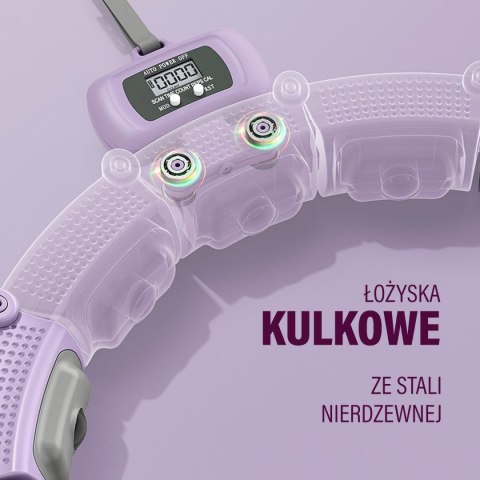 HHM14 HULA HOP VIOLET Z MAGNESAMI I OBCIĄŻNIKIEM + LICZNIK HMS HMS HHM14 HULA HOP VIOLET Z MAGNESAMI I OBCIĄŻNIKIEM + LICZNIK HMS HMS